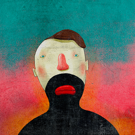 Portrait illustration of David Moore.
